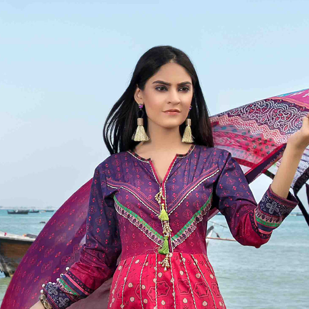 RAYS OF THE SUN Chundri Lawn 3 Pcs Un-Stitched Suit - 1273, Women, 3Pcs Shalwar Suit, Tawakkal Fabrics, Chase Value