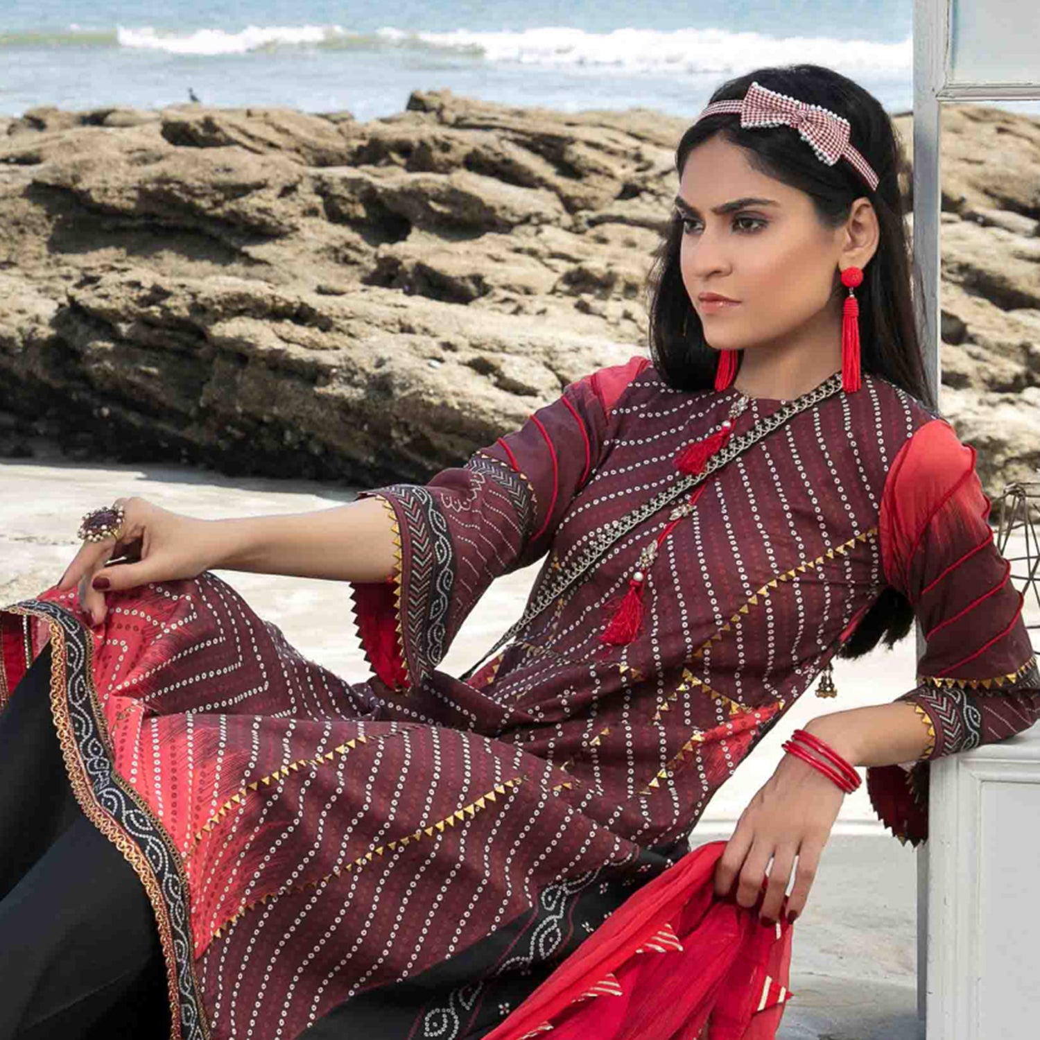 RAYS OF THE SUN Chundri Lawn 3 Pcs Un-Stitched Suit - 1275, Women, 3Pcs Shalwar Suit, Tawakkal Fabrics, Chase Value