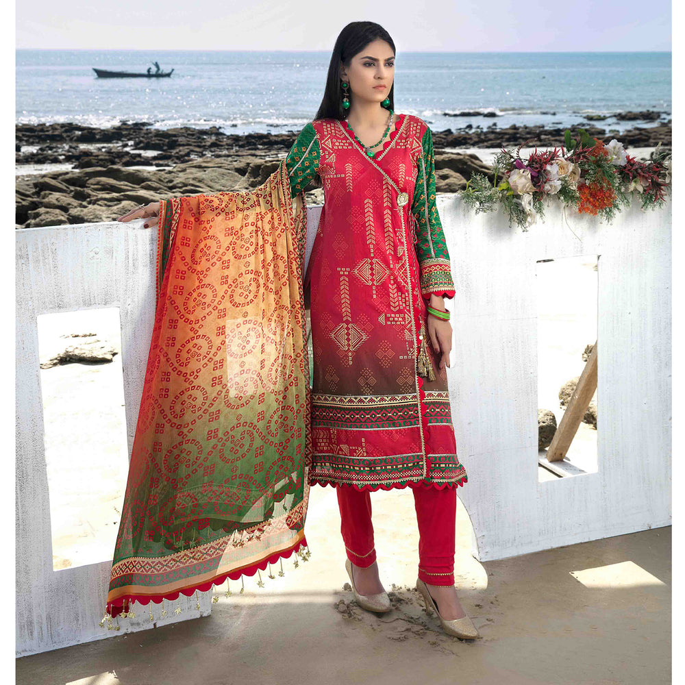 RAYS OF THE SUN Chundri Lawn 3 Pcs Un-Stitched Suit - 1277, Women, 3Pcs Shalwar Suit, Tawakkal Fabrics, Chase Value