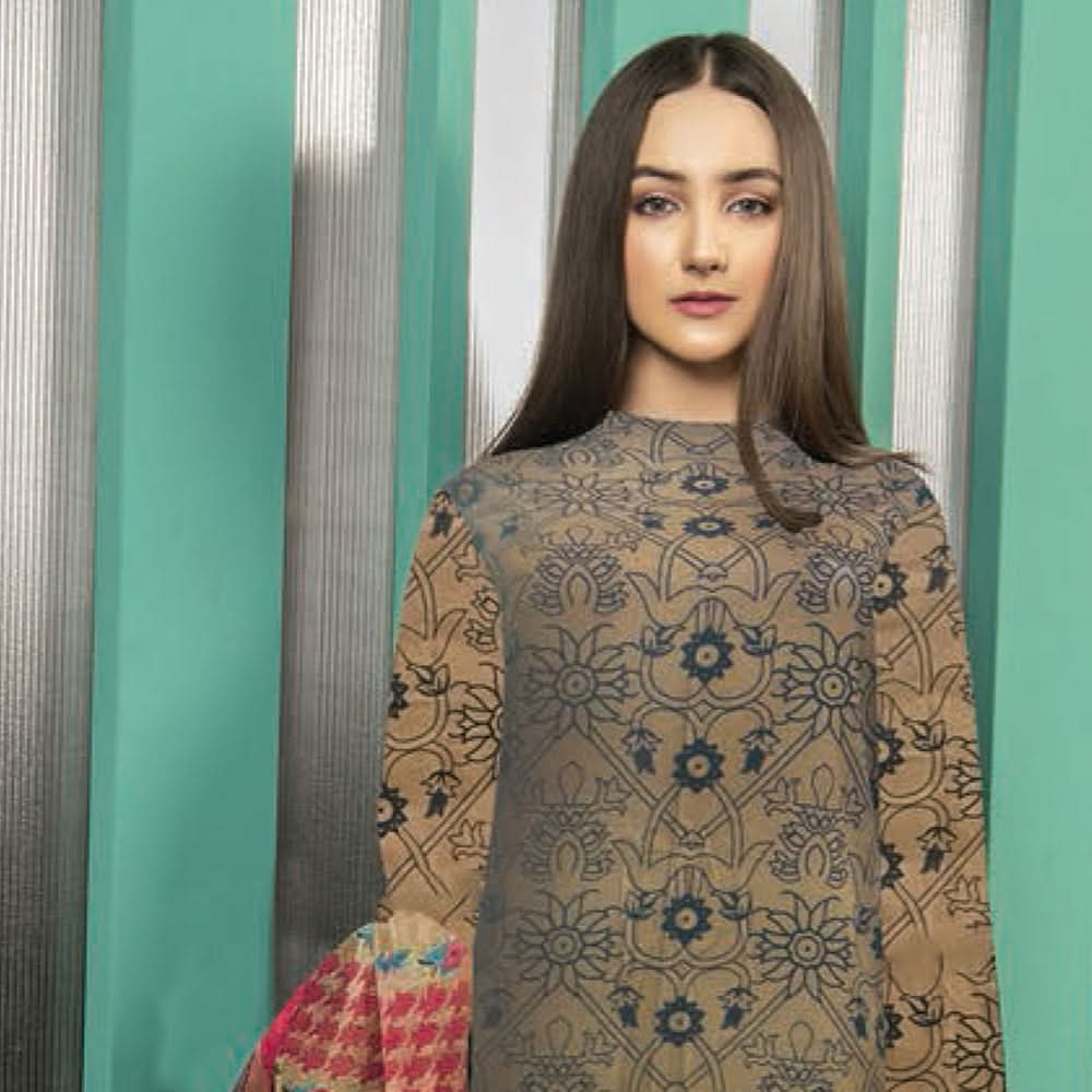 Noor Jahan Anmol Printed Lawn 3 Pcs Un-Stitched Suit - 8-B, Women, 3Pcs Shalwar Suit, Rana Arts, Chase Value