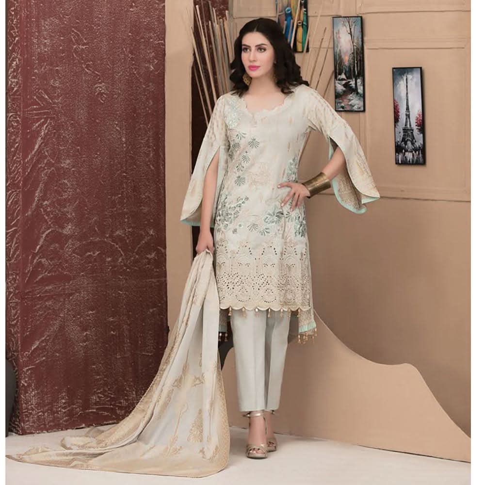 Tawakkal Pandora Jacquard Chicken Kari Lawn 3 Pcs Un-Stitched Suit - 1499, Women, 3Pcs Shalwar Suit, Tawakkal Fabrics, Chase Value