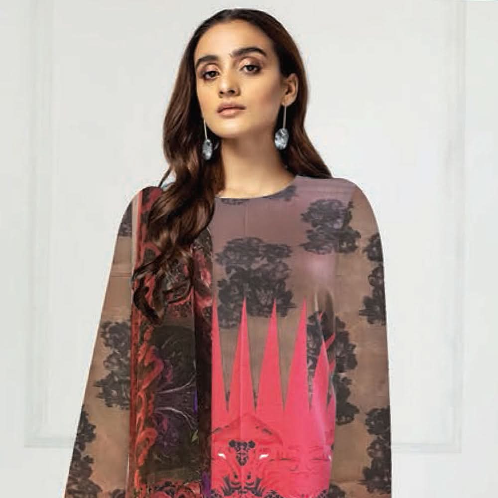 Noor Jahan Anmol Printed Lawn 3 Pcs Un-Stitched Suit - 10-A, Women, 3Pcs Shalwar Suit, Rana Arts, Chase Value