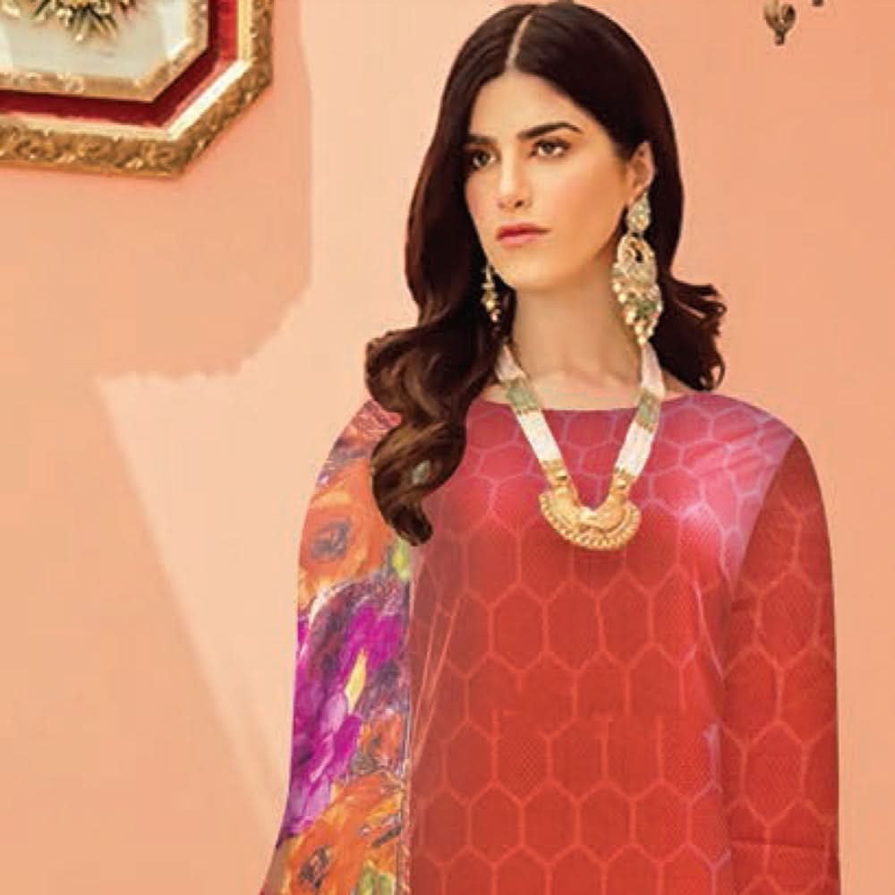 Noor Jahan Anmol Printed Lawn 3 Pcs Un-Stitched Suit - 4-B, Women, 3Pcs Shalwar Suit, Rana Arts, Chase Value