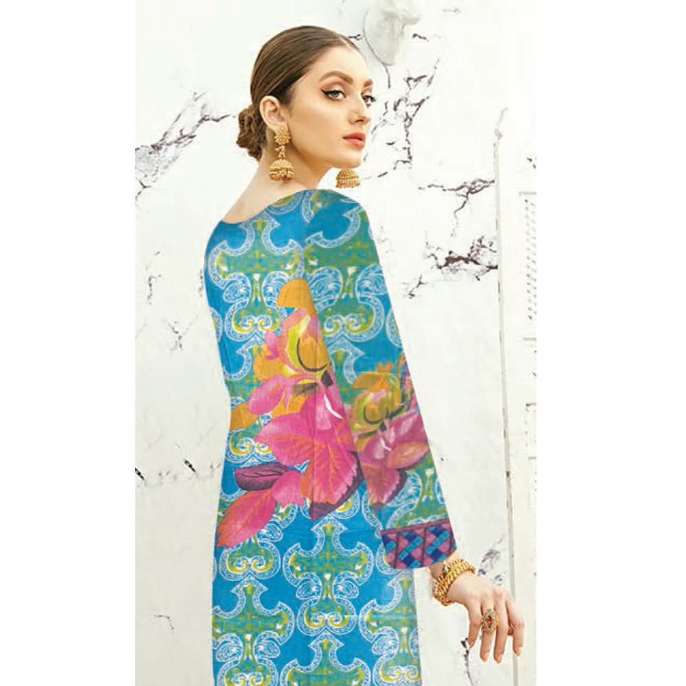 Noor Jahan Anmol Printed Lawn 3 Pcs Un-Stitched Suit - 5-B, Women, 3Pcs Shalwar Suit, Rana Arts, Chase Value