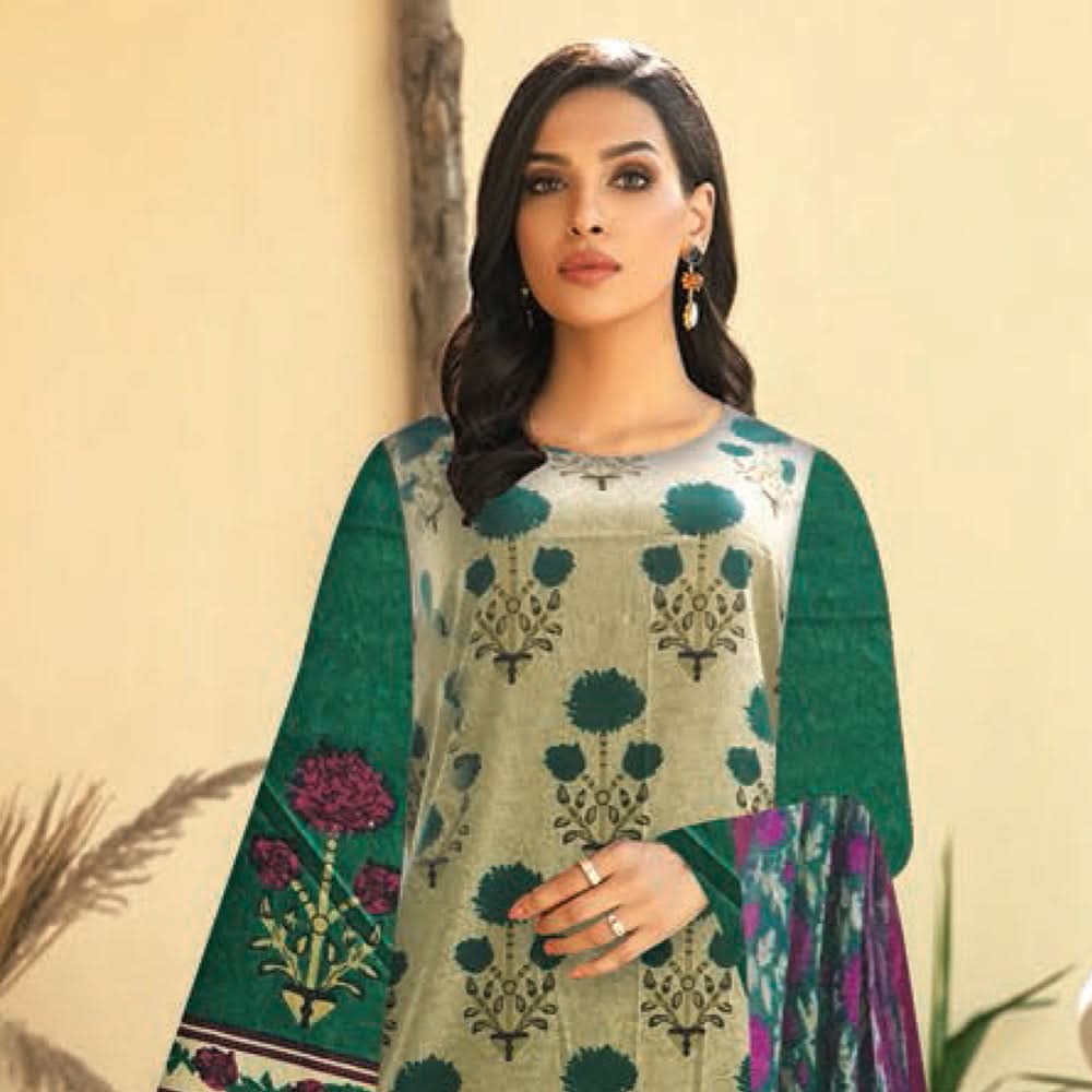 Noor Jahan Anmol Printed Lawn 3 Pcs Un-Stitched Suit - 7-A, Women, 3Pcs Shalwar Suit, Rana Arts, Chase Value