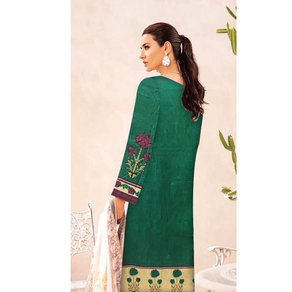 Noor Jahan Anmol Printed Lawn 3 Pcs Un-Stitched Suit - 7-A, Women, 3Pcs Shalwar Suit, Rana Arts, Chase Value
