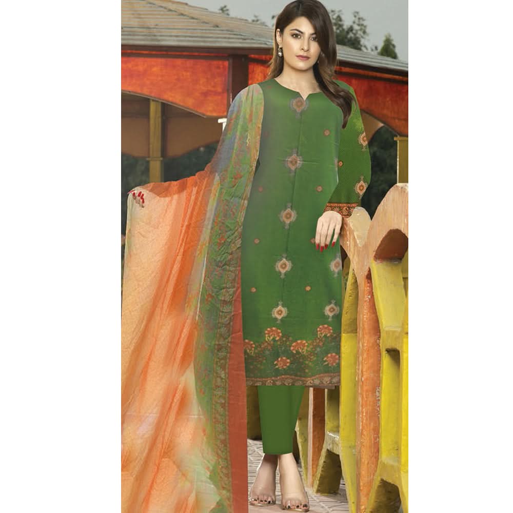 Noor Jahan Anmol Printed Lawn 2 Pcs Un-Stitched Suit - 1-A, Women, 2Pcs Shalwar Suit, Rana Arts, Chase Value