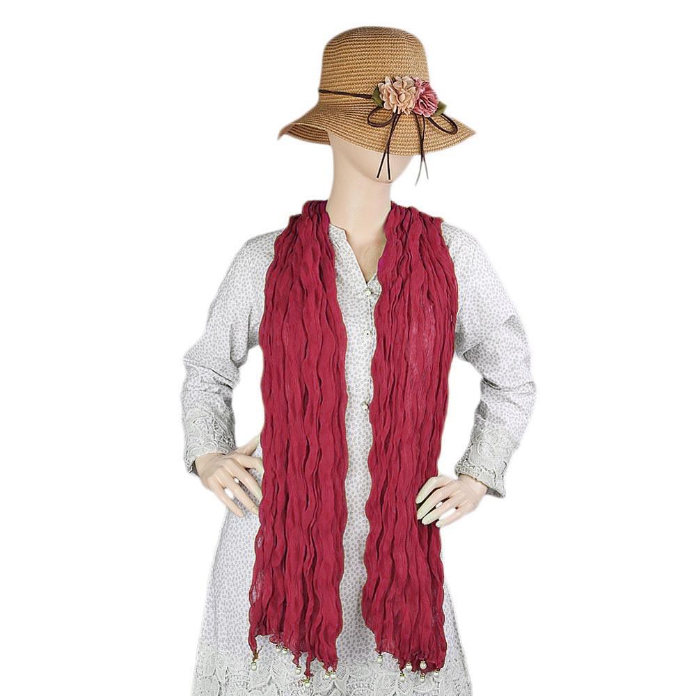 Women's Korkore Chiffon Dupatta - Dark Pink, Women, Dupatta, Chase Value, Chase Value