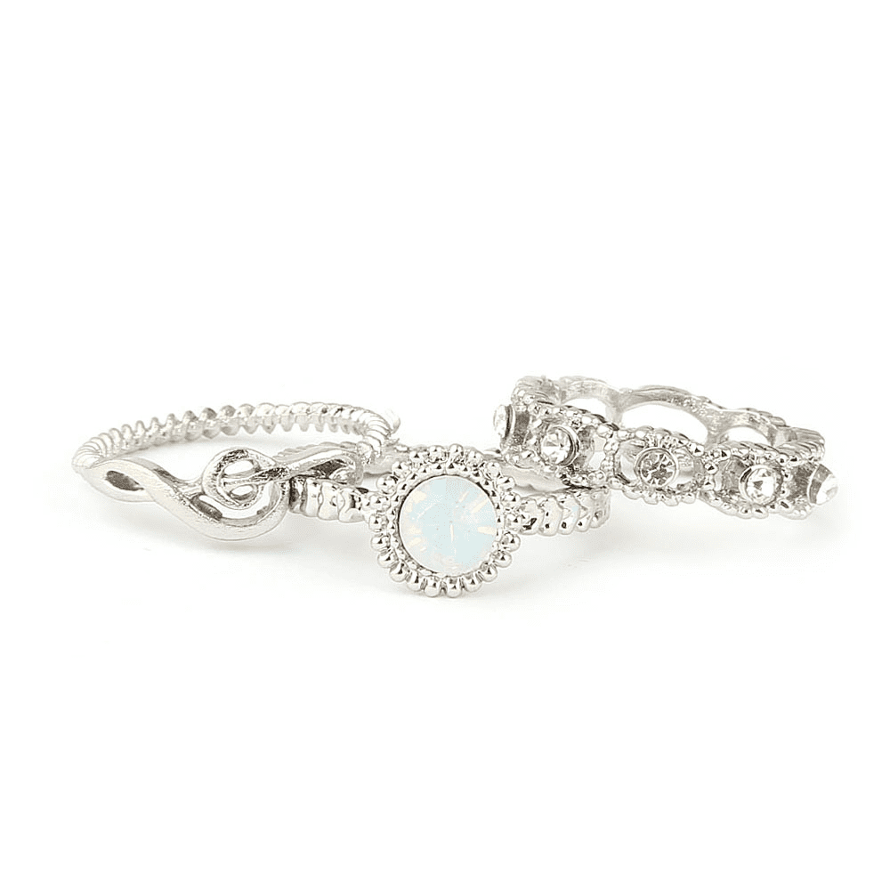 Women's Fancy Stone Ring - Silver - test-store-for-chase-value