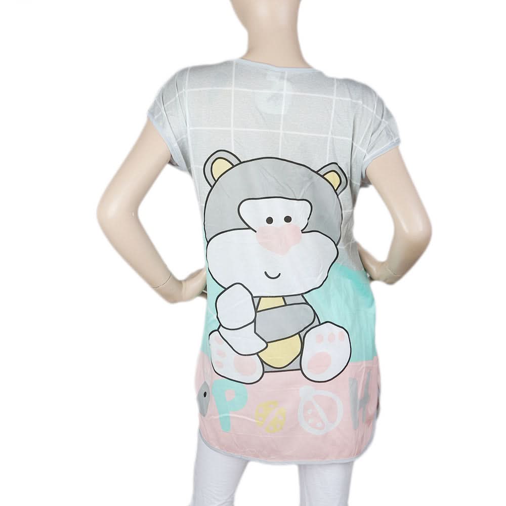 Women's Night T Shirt - Grey, Women, Night Suit, Chase Value, Chase Value