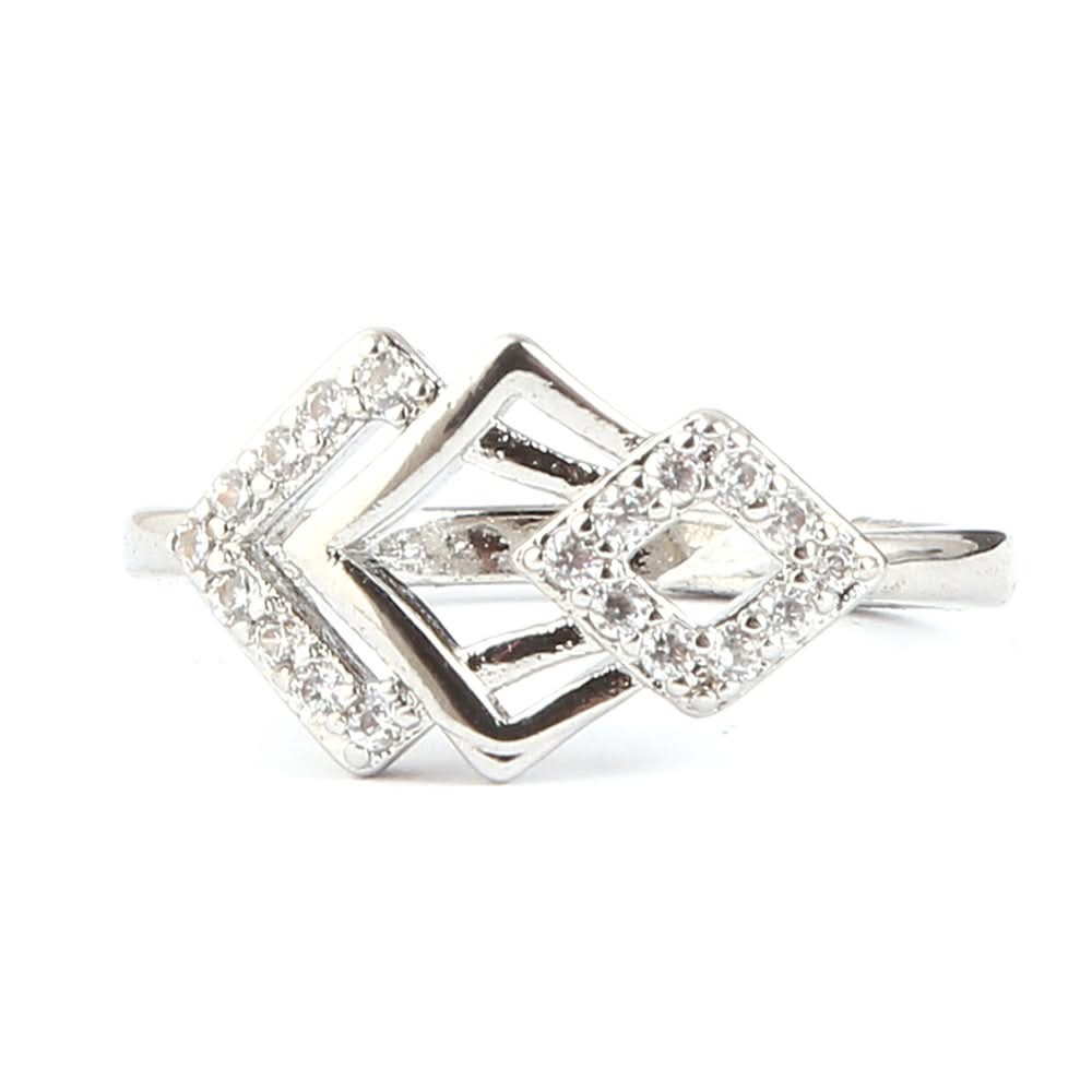Women's Fancy Studded Ring - Silver - test-store-for-chase-value