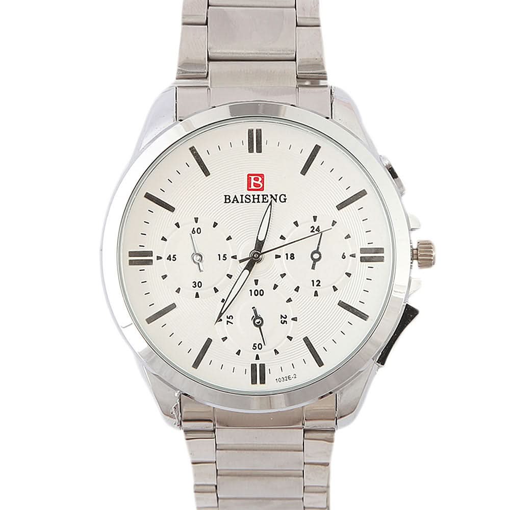 Men's Wrist Watch - White, Men, Watches, Chase Value, Chase Value