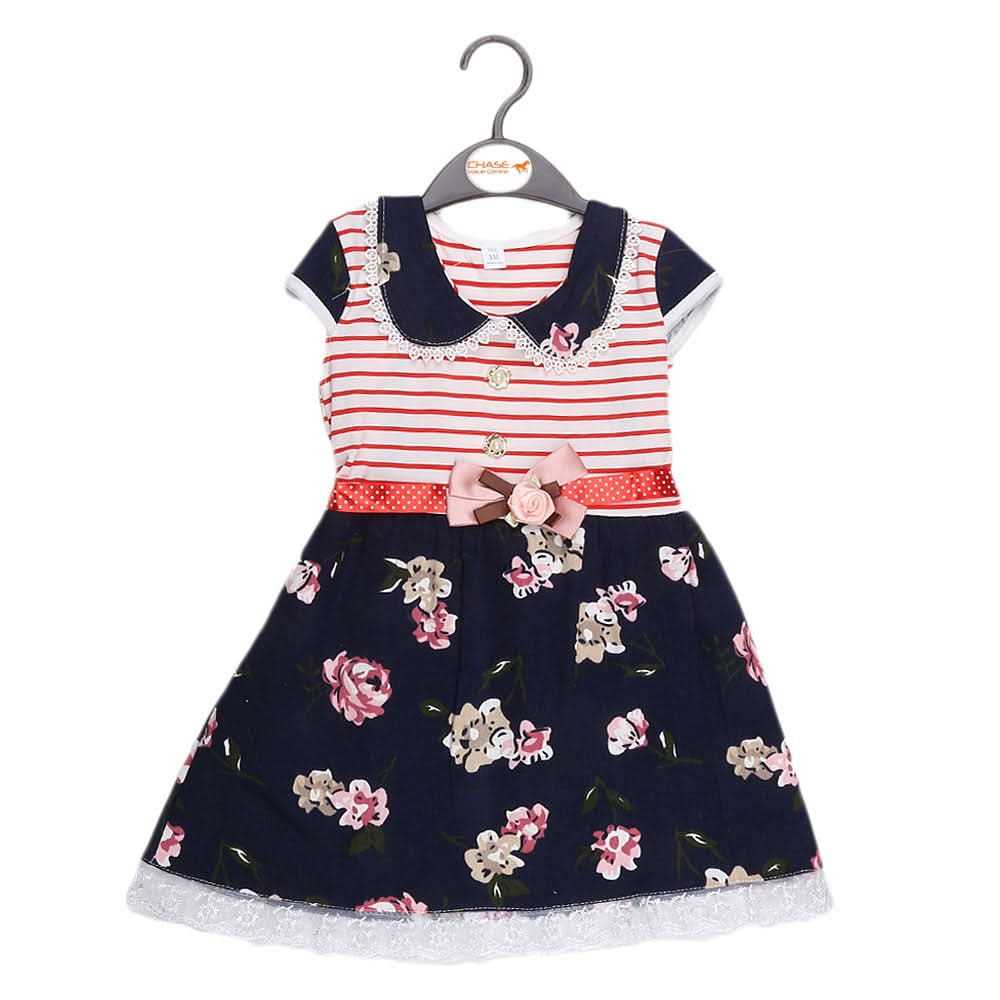 Girls Fancy Frock - Red, Kids, Girls Frocks, Chase Value, Chase Value