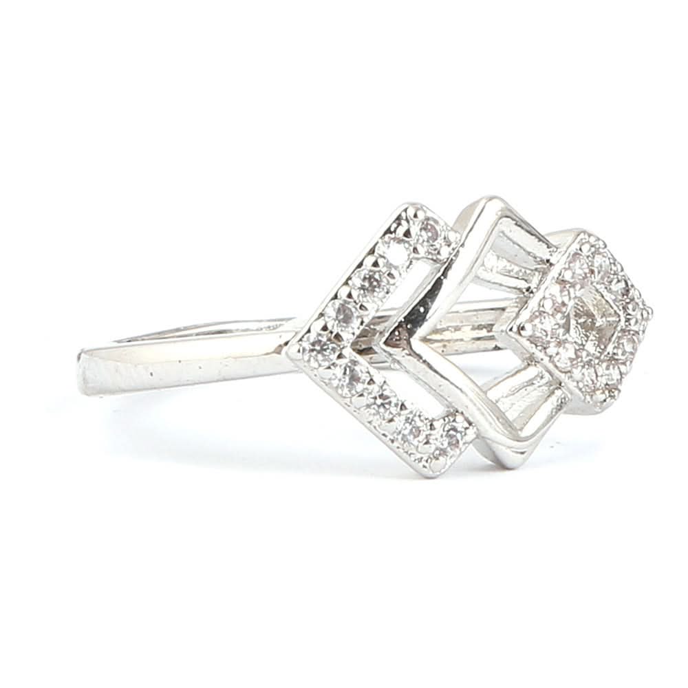 Women's Fancy Studded Ring - Silver - test-store-for-chase-value