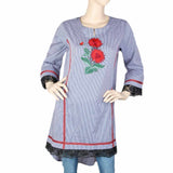 Women's Embroidered Kurti - Dark Blue, Women, Ready Kurtis, Chase Value, Chase Value