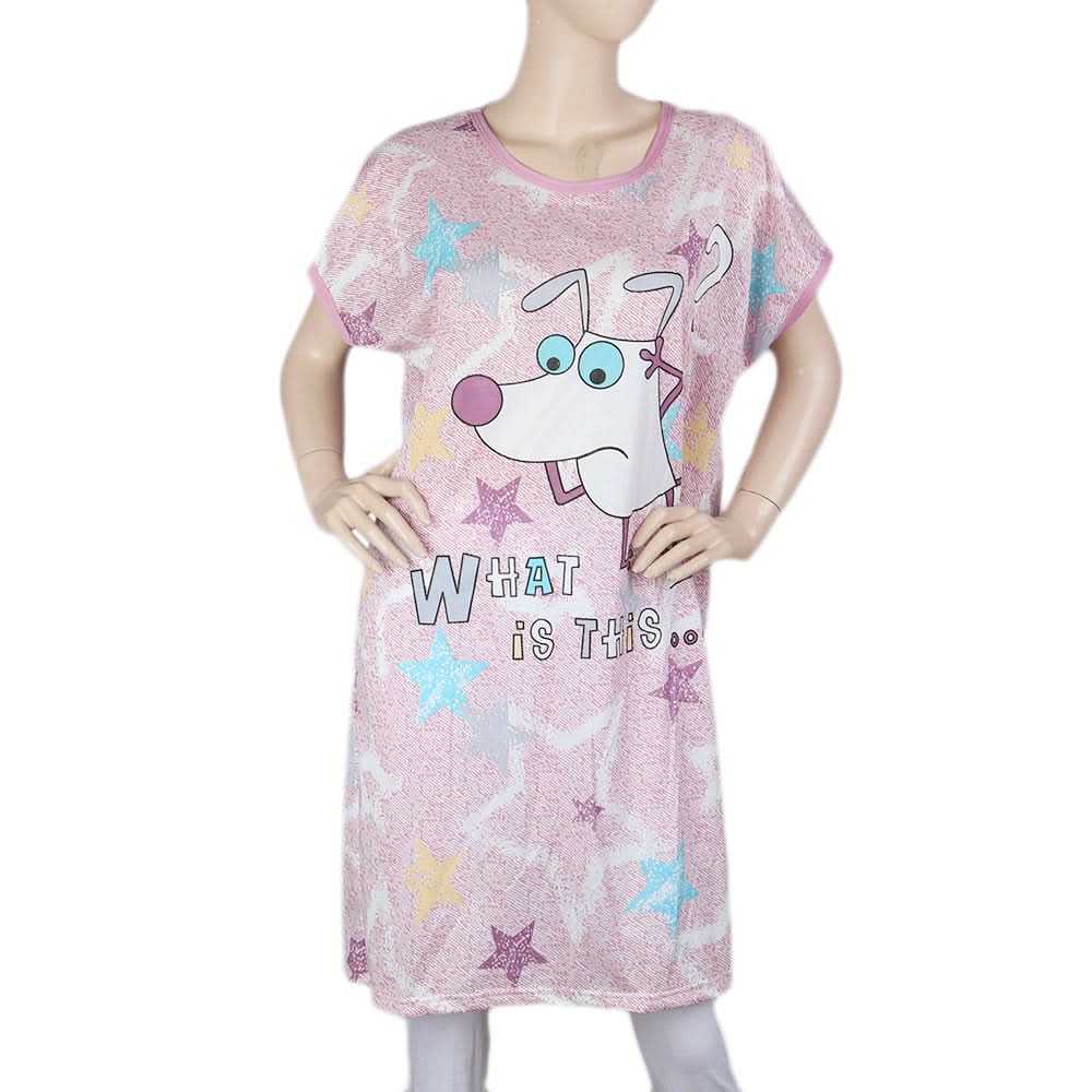 Women's Night Long T Shirt - Purple, Women, Night Suit, Chase Value, Chase Value