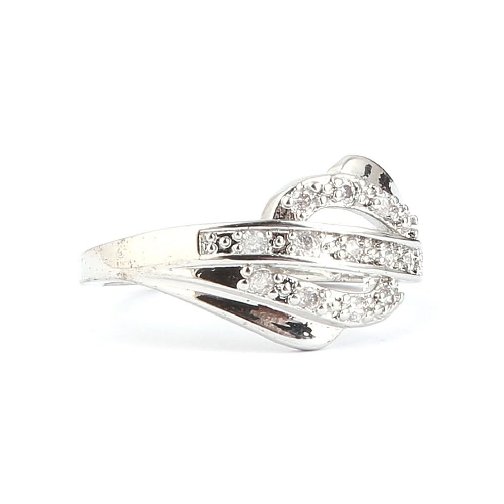 Women's Fancy Studded Ring - Silver - test-store-for-chase-value