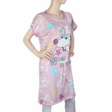 Women's Night Long T Shirt - Purple, Women, Night Suit, Chase Value, Chase Value