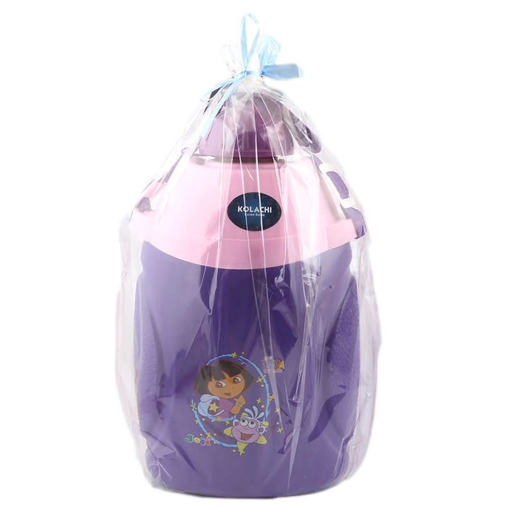 School Water Bottle With Lunch Box Pink & Purple- 1100 ML - test-store-for-chase-value