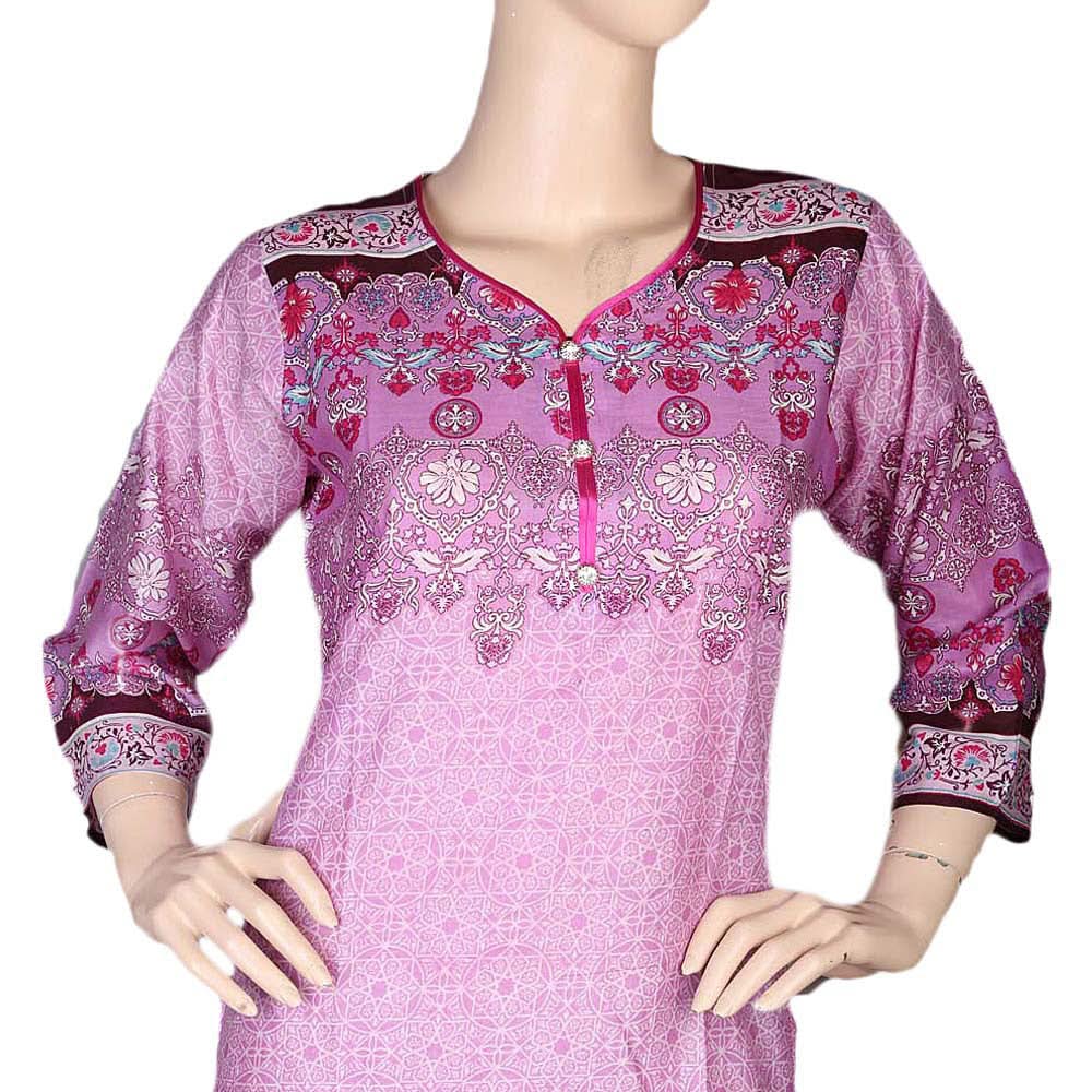 Women's Printed Lawn 2 Pcs Stitched Suit - Multi, Women, Shalwar Suits, Chase Value, Chase Value