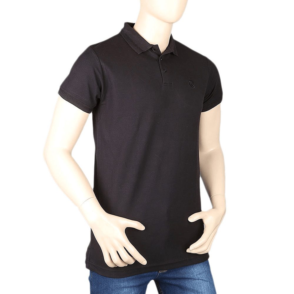 Men's Half Sleeves Polo T-Shirt - Black, Men, T-Shirts And Polos, Chase Value, Chase Value