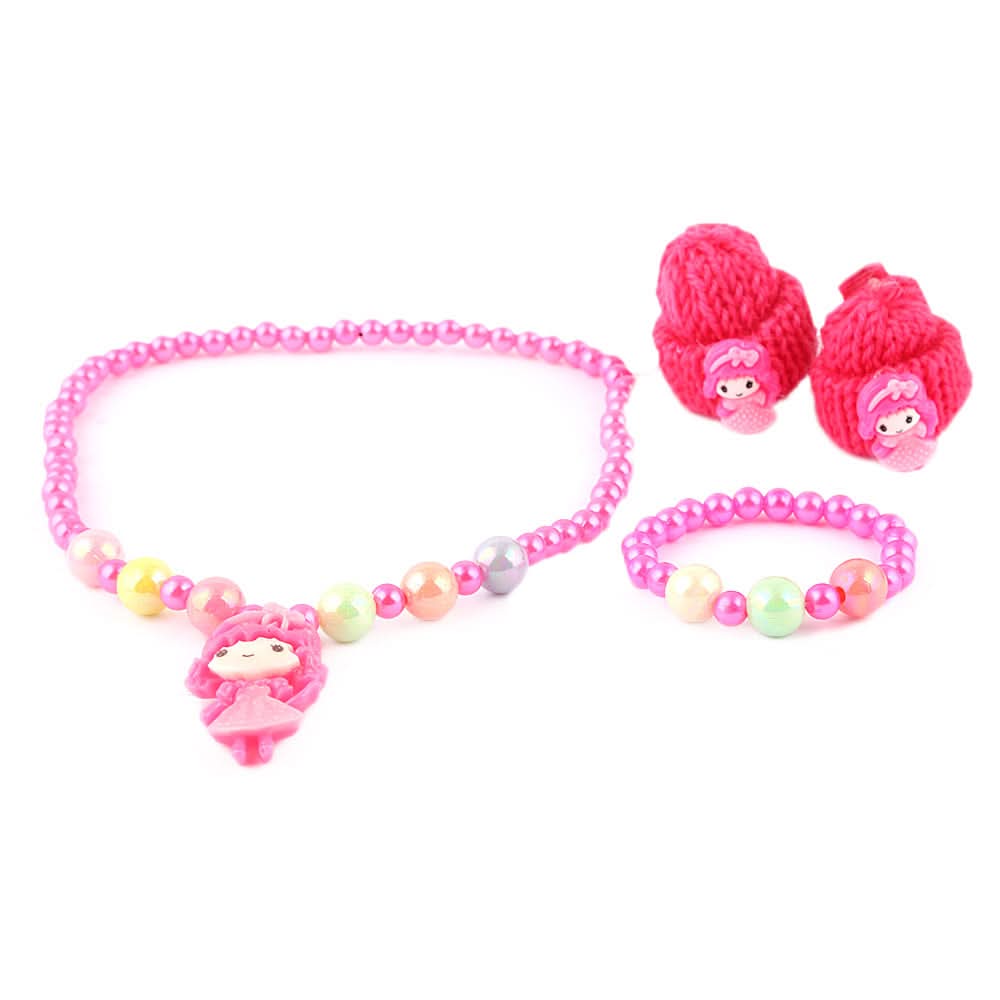 Girls Mala Gift Set - Dark Pink, Kids, Jewellery Sets, Chase Value, Chase Value