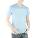 Men's Round Neck Half Sleeves T-Shirt - Blue, Men, T-Shirts And Polos, Chase Value, Chase Value