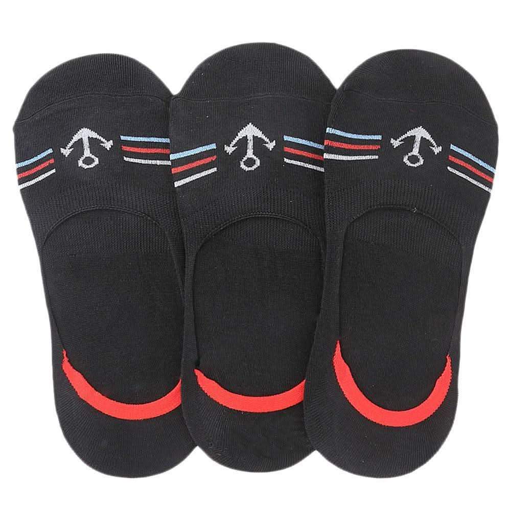 Men's Loafer Socks Pack Of 3 (Z260) - Black - test-store-for-chase-value