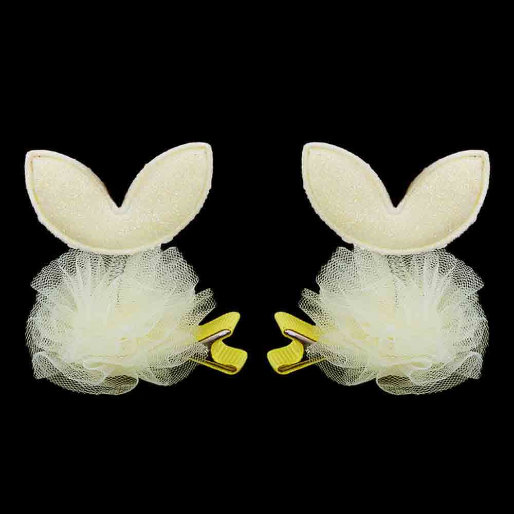 Girls Hair Pin 2 Pcs- Yellow, Kids, Hair Accessories, Chase Value, Chase Value