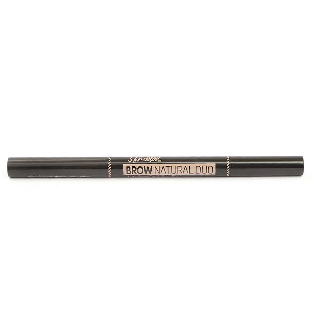 S.F.R Color 2IN1 Brow Pen+Brow Brush - Dark Brown 130, Beauty & Personal Care, Brushes And Applicators, Chase Value, Chase Value