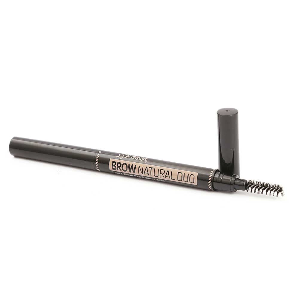S.F.R Color 2IN1 Brow Pen+Brow Brush - Dark Brown 130, Beauty & Personal Care, Brushes And Applicators, Chase Value, Chase Value