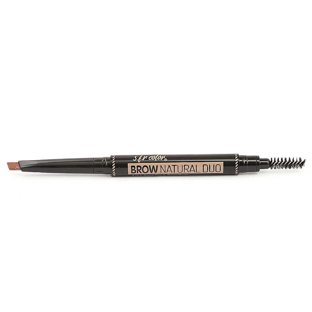 S.F.R Color 2IN1 Brow Pen+Brow Brush - Dark Brown 130, Beauty & Personal Care, Brushes And Applicators, Chase Value, Chase Value