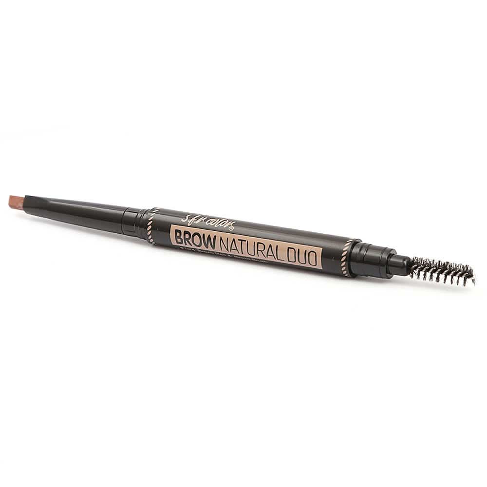 S.F.R Color 2IN1 Brow Pen+Brow Brush - Dark Brown 130, Beauty & Personal Care, Brushes And Applicators, Chase Value, Chase Value