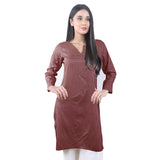 Karizma Chahat Printed Lawn 1 Pcs Un-Stitched Kurti - Dark Brown, Women, Unstitched Kurti, United Textiles, Chase Value