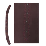 Men's Mashriq Embroidered Un-Stitched Suit - Dark-Brown, Men, Unstitched Fabric, Chase Value, Chase Value