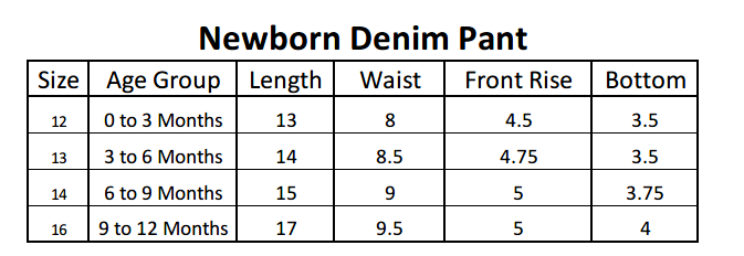 Newborn Girls Denim Pant -Black, Kids, NB Girls Shorts Skirts And Pants, Chase Value, Chase Value