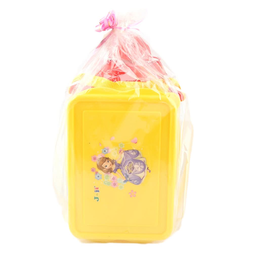 School Water Bottle With Lunch Box Red & Yellow- 1100 ML - test-store-for-chase-value