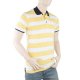 Men's Yarn Dyed Half Sleeves Polo T-Shirt - Yellow, Men, T-Shirts And Polos, Chase Value, Chase Value