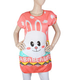 Women's Night T Shirt - Peach, Women, Night Suit, Chase Value, Chase Value
