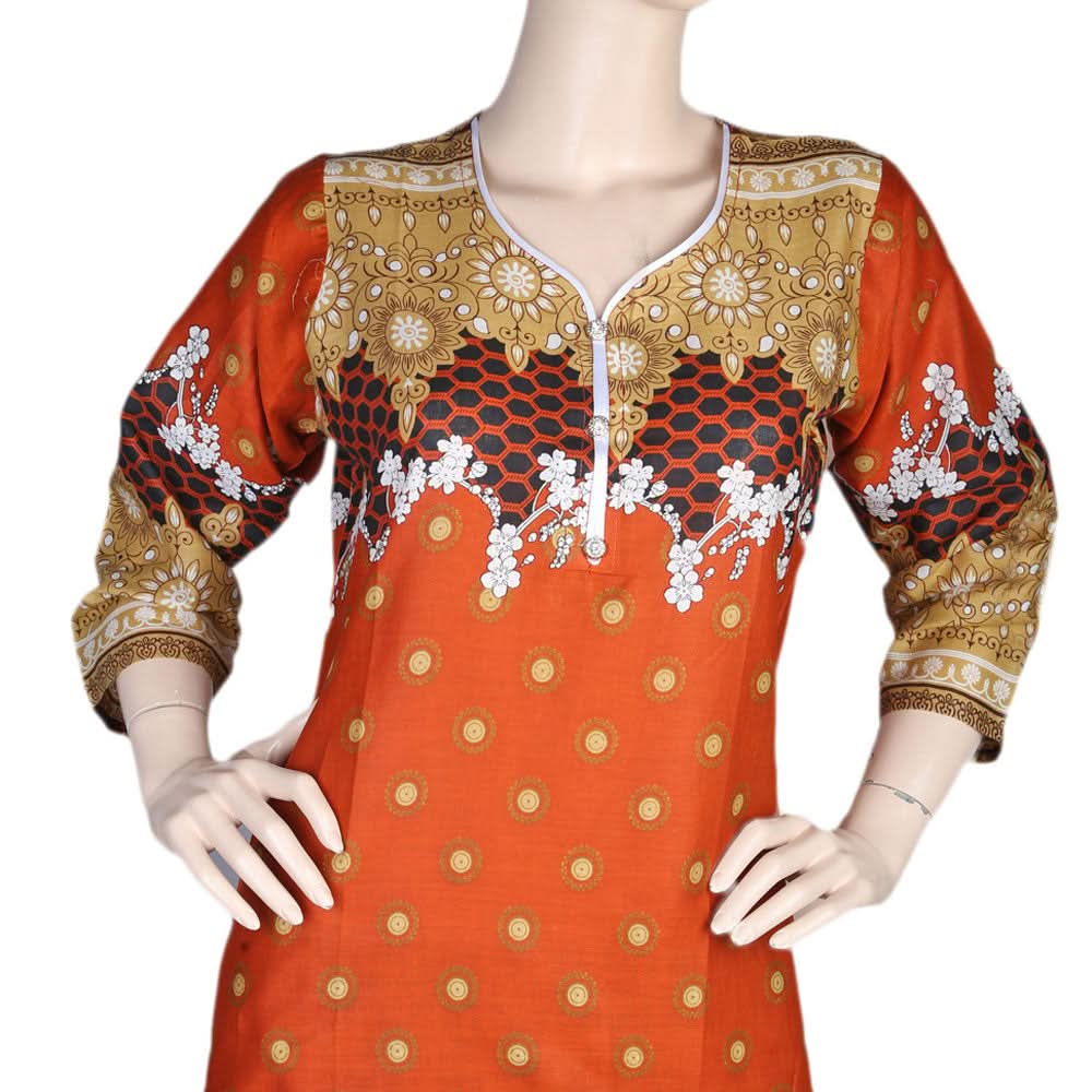 Women's Printed Lawn 2 Pcs Stitched Suit - Multi, Women's Fashion, Chase Value, Chase Value