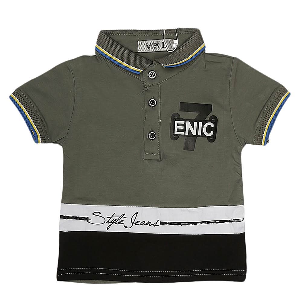 Boys Half Sleeves Polo T-Shirt - Grey, Kids, Boys T-Shirts, Chase Value, Chase Value