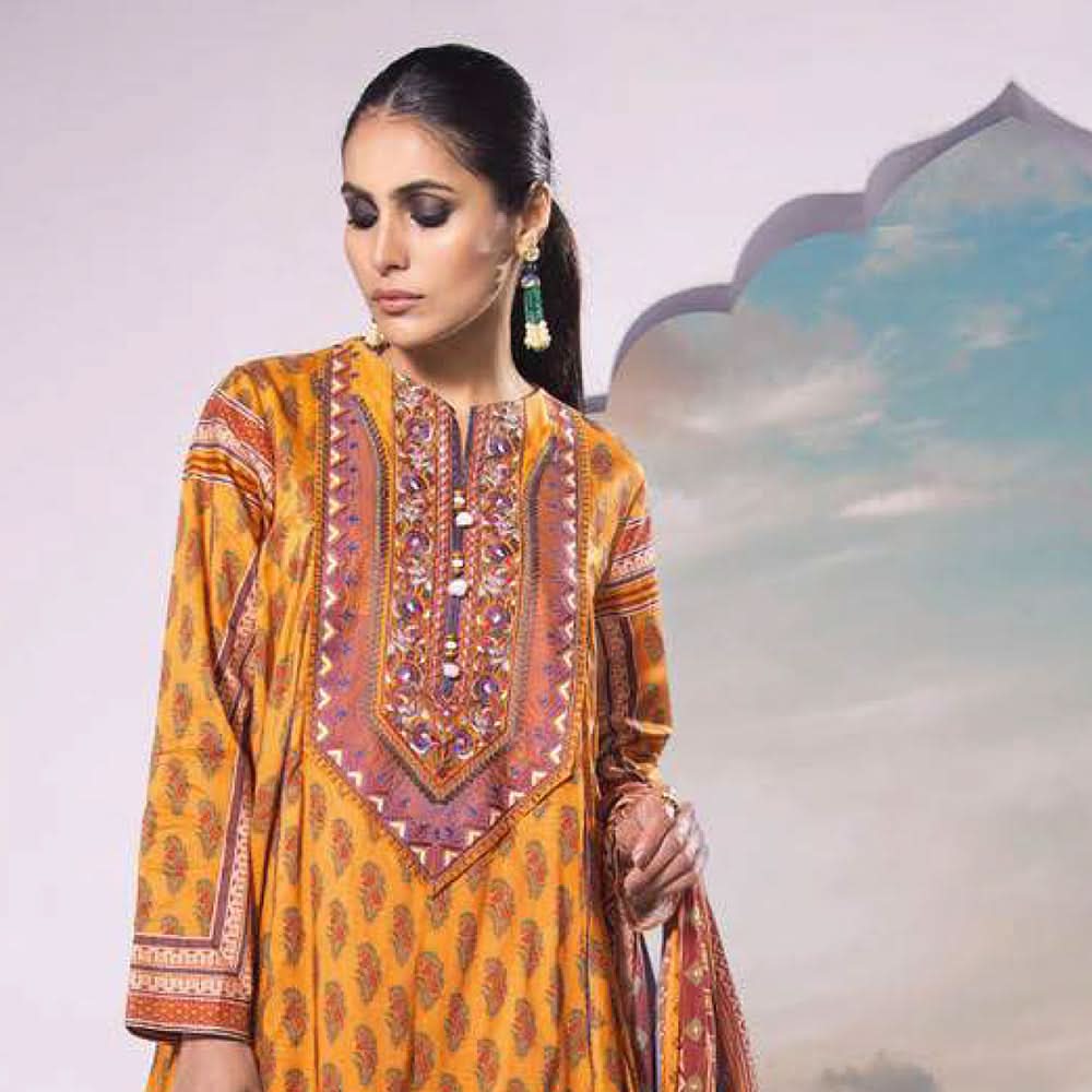 Sapphire Lawn 2Pcs Un-Stitched Suit Vol 1 WEM - Enigma, Women, 2Pcs Shalwar Suit, Sapphire, Chase Value