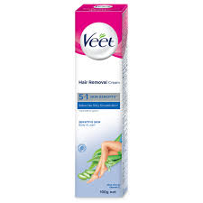 Veet Sensitive Skin Hair Removal Cream - 50gm, Beauty & Personal Care, Skin Treatments, Chase Value, Chase Value