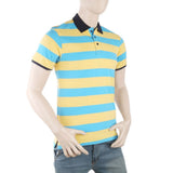 Men's Yarn Dyed Half Sleeves Polo T-Shirt - Yellow, Men, T-Shirts And Polos, Chase Value, Chase Value