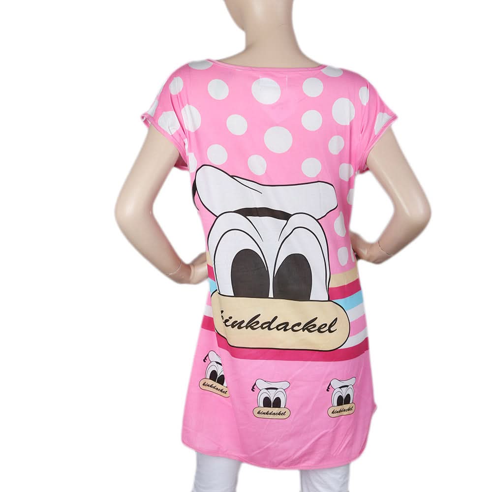 Women's Night T Shirt - Light Pink, Women, Night Suit, Chase Value, Chase Value