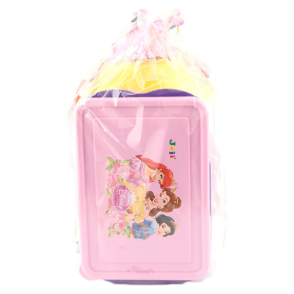 School Water Bottle With Lunch Box Yellow & Pink- 1100 ML - test-store-for-chase-value