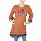 Women's Embroidered Kurti - Rust, Women, Ready Kurtis, Chase Value, Chase Value