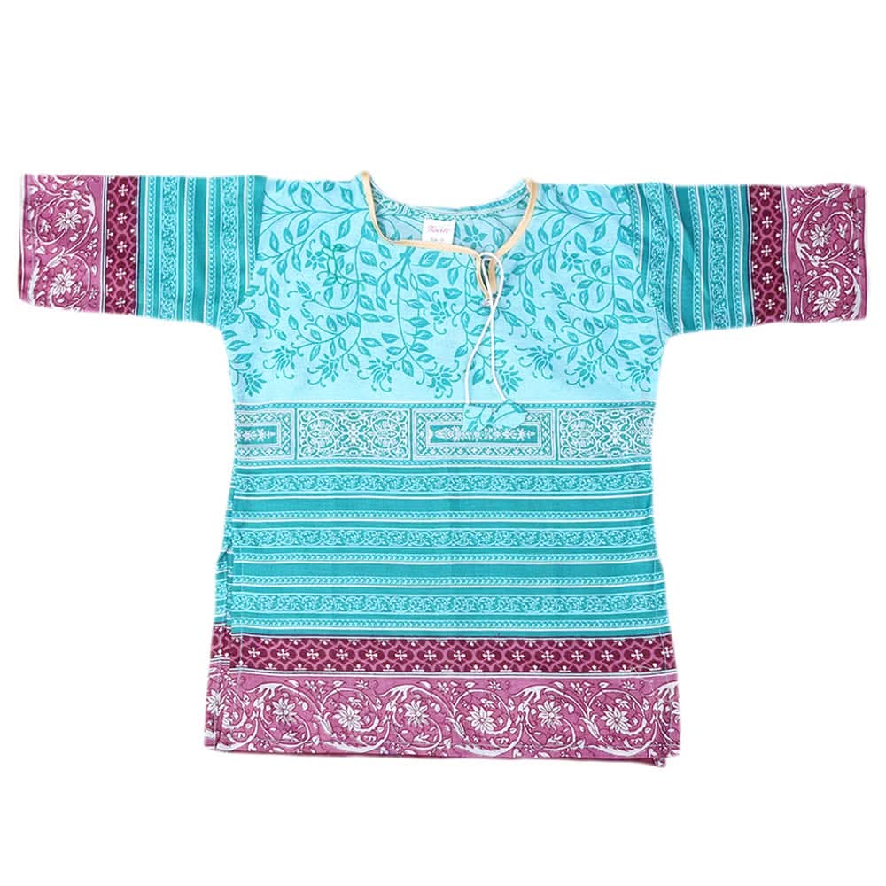 Girls Lawn Printed Kurti - Sea Green, Kids, Girls Kurti, Chase Value, Chase Value