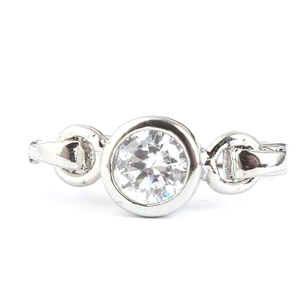 Women's Fancy Stone Ring - Silver - test-store-for-chase-value