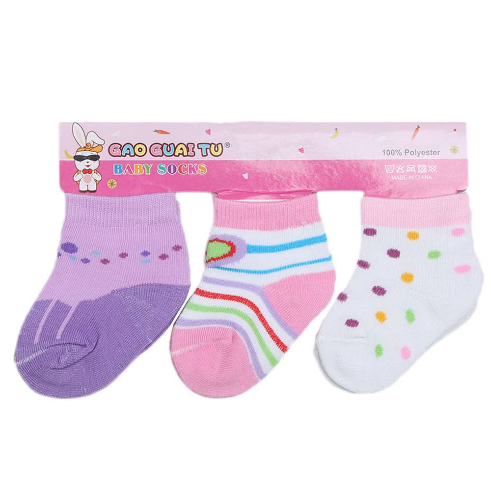 Kids Socks Pack Of 3 - Multi, Kids, Girls Socks, Chase Value, Chase Value
